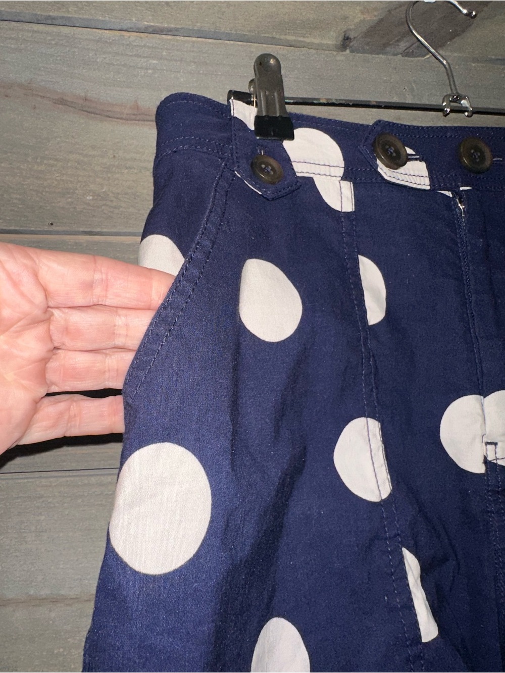 MAEVE Polka Dot Navy Shorts - Picture 2 of 8